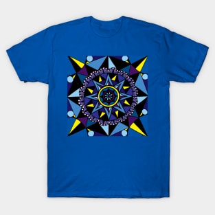 Geometric Compass Blue Palette T-Shirt